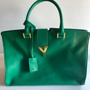 Pre-Owned YSL Saint Laurent Cabas Small Crossbody Bag in Menthe Green